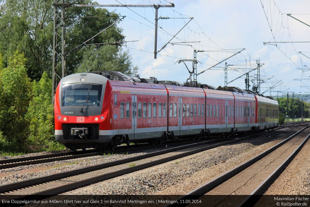 Einfahrt zweier Baureihen 440 in den Bahnhof Mertingen (11.05.2014) | © Maximilian Fischer, RailSpotter.de